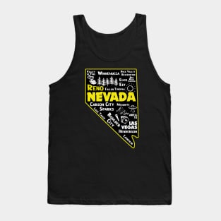 Nevada Reno Map Las Vegas Winnemucca Elko Ely Carson City Boulder City Henderson Laughkin Tank Top